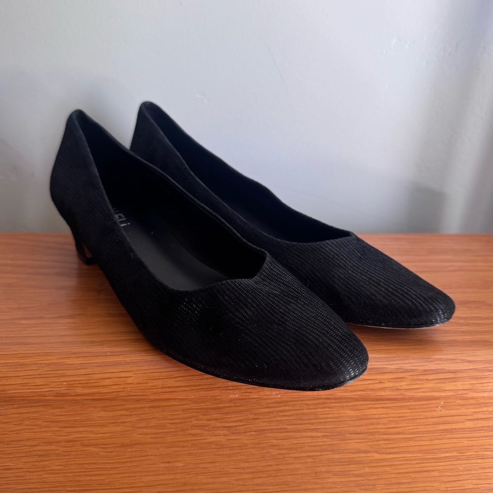 Vaneli Black Low Heel Pumps